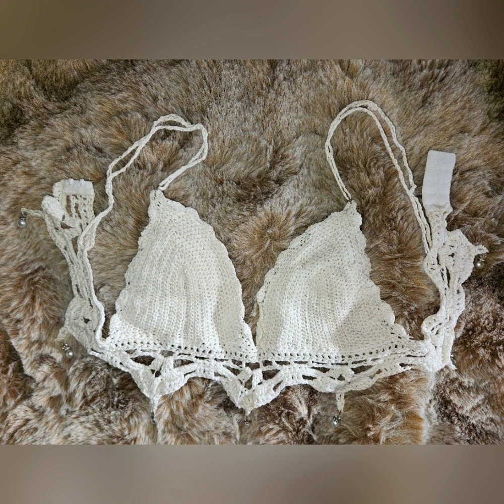 Hand crocheted bralette (small)